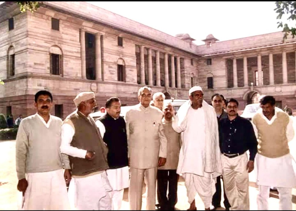 With Atal Bihari Vajpayee and H. D. Deve Gowda